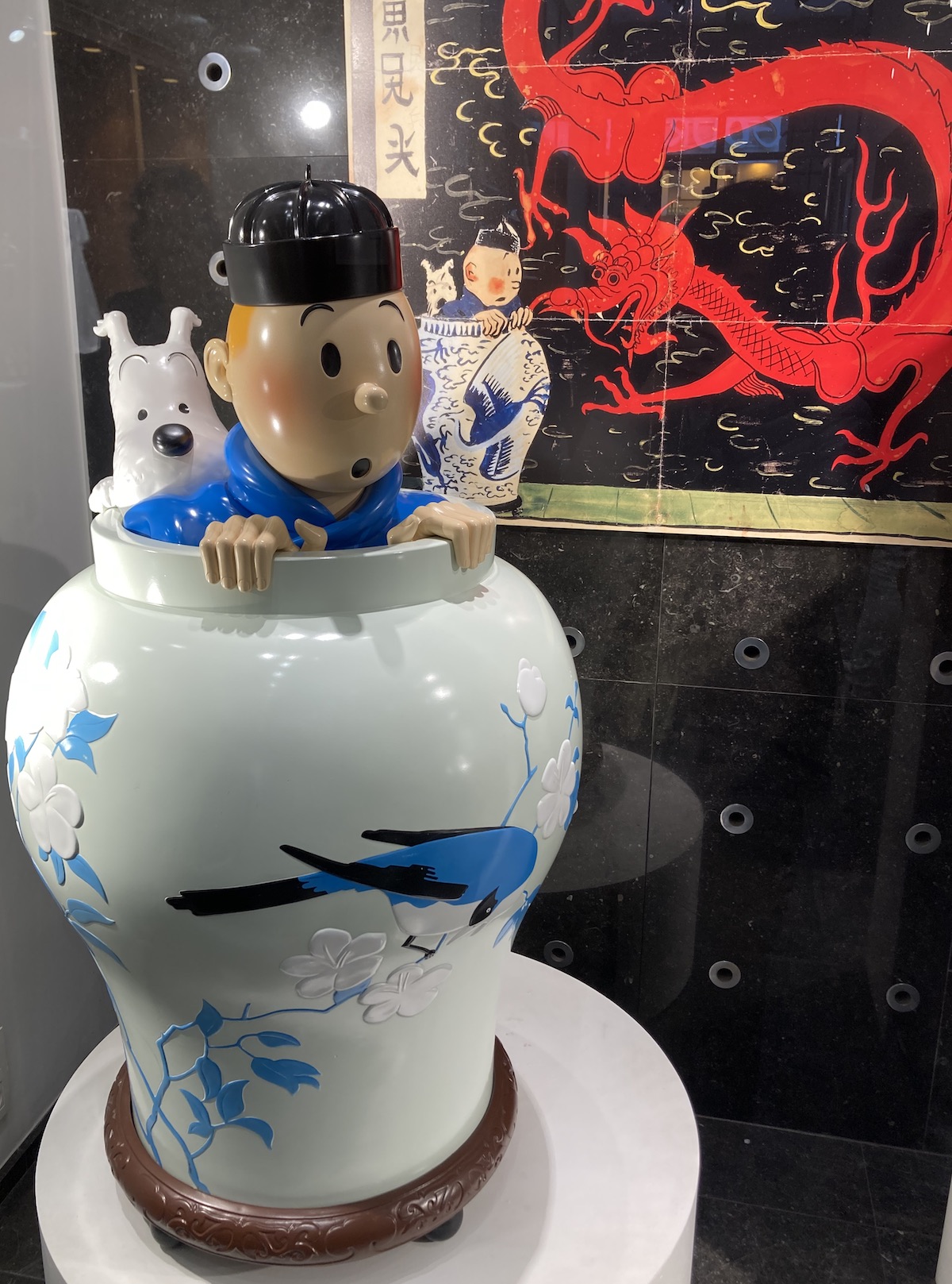 Tintin the model in the specialty store